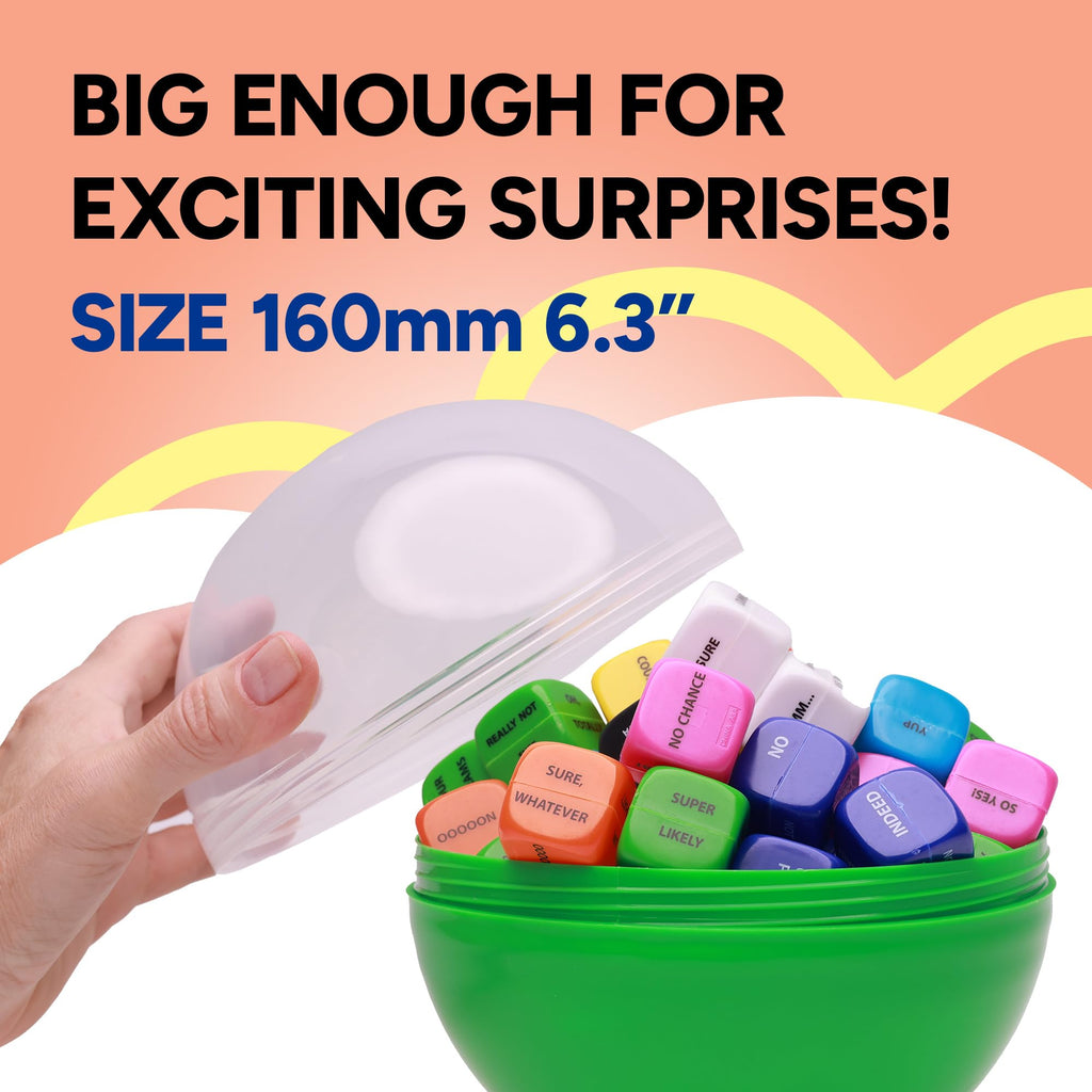 Big Claw Machine Capsules Translucent Red Plastic Sphere Large Party Favor Containers Round 5 pcs 6.3 inch Jumbo Plastic Christmas Ornaments Extra Large Gift Box Craft Party Supplies Vending Capsules