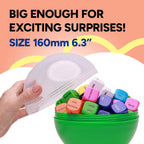 Big Claw Machine Capsules Translucent Red Plastic Sphere Large Party Favor Containers Round 5 pcs 6.3 inch Jumbo Plastic Christmas Ornaments Extra Large Gift Box Craft Party Supplies Vending Capsules