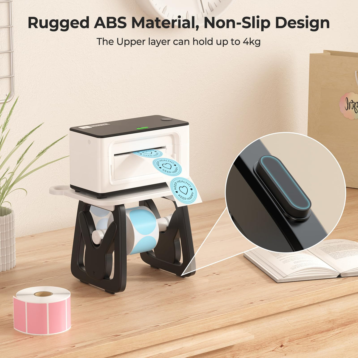 MUNBYN Label Holder for Rolls and Fanfold Labels