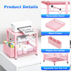 Thermal Label Holder for Foldable and Roll Type Labels,Metal Label Holder Pink