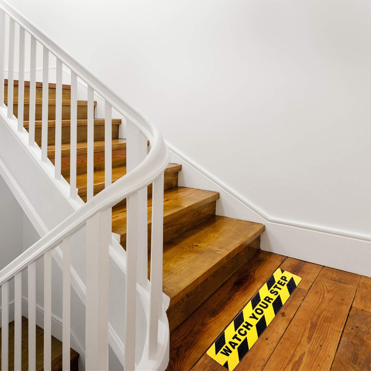 Boao 6 Pieces Watch Your Step Floor Stickers Anti Slip Abrasive Safety