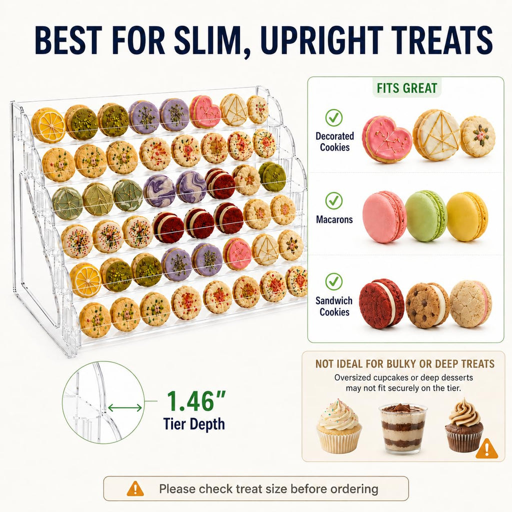 Acrylic Cookie Display Stand, 6 Tier Tiered Display Holder for Vendors 1