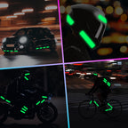 LOOM® Reflective Stickers for Bikes & Helmets | 67pc Brilliant, Green Brilliant-green