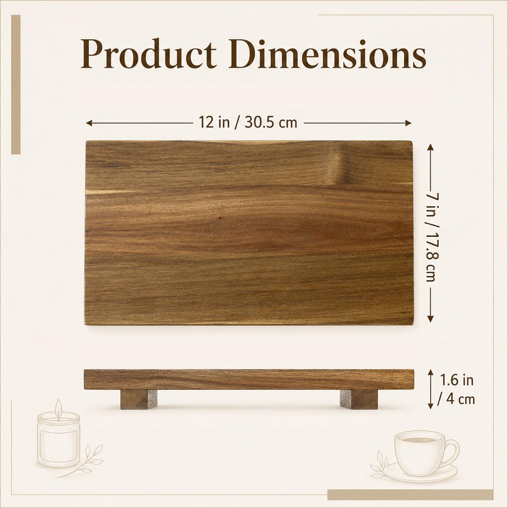 Acacia Wooden Riser for Kitchen Counter 12 x 7 x 1.6 in