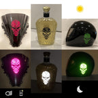 customTAYLOR33 High Intensity Reflective Skull Rose Decal (Premium Quality) / Multiple Colors/Vehicle & Helmet Compatible/Nighttime Visibility (Special Edition Purple, 4 inch X 2.5 inch) Special Edition Purple