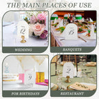 Batiyeer 21 Pcs Deckled Wedding Table Numbers 1-20 with Head Table, Black White