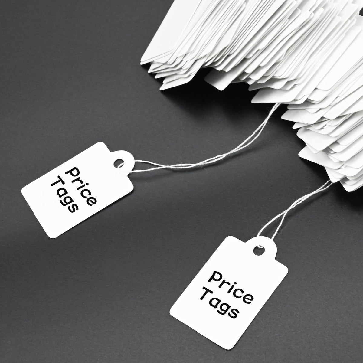 1200 Pack White Price Tags with String Attached Writable Display Labels 1200PCS