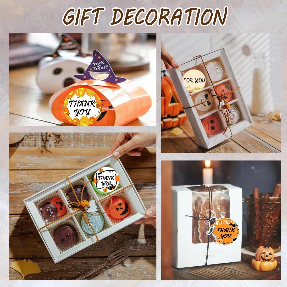 Halloween 2 Inch Thermal Stickers,500PCS Halloween Thermal Labels Halloween Stickers Multi-Purpose Roll Sticker Labels for Home Party Decoration