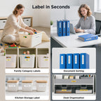SUPVAN E-Series Continuous Label, 4 Packs, 0.59'' W × 19.7' L, White