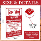 Zonon 1 Pack Private Parking Only Sign, 18" x 24"