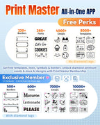Ponek Label Makers with 1 Roll (100 PCS) Labels, Bluetooth Label Printer White 1 Printer+1 Roll Label