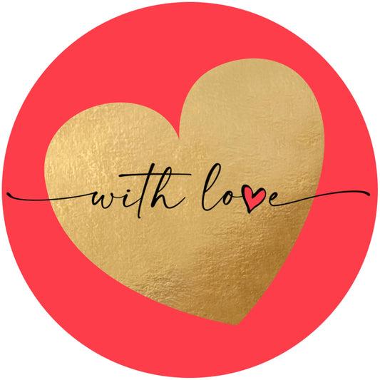 easykart labels 500 with Love Stickers with Gold Foiling, 1.5 Inch Size Best Suitable for Anniversary, Birthday's, Valentine's Day Gifting, Decoration,Theme Parties .… 500 Stickers