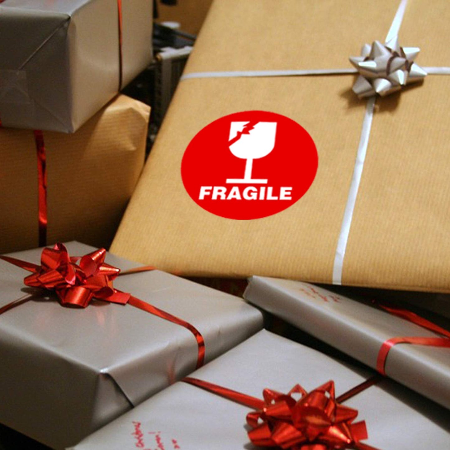Fragile Stickers Handle with Care Do Not Drop Warning Shipping Labels for Package Boxes,3 Inch,300 Pcs