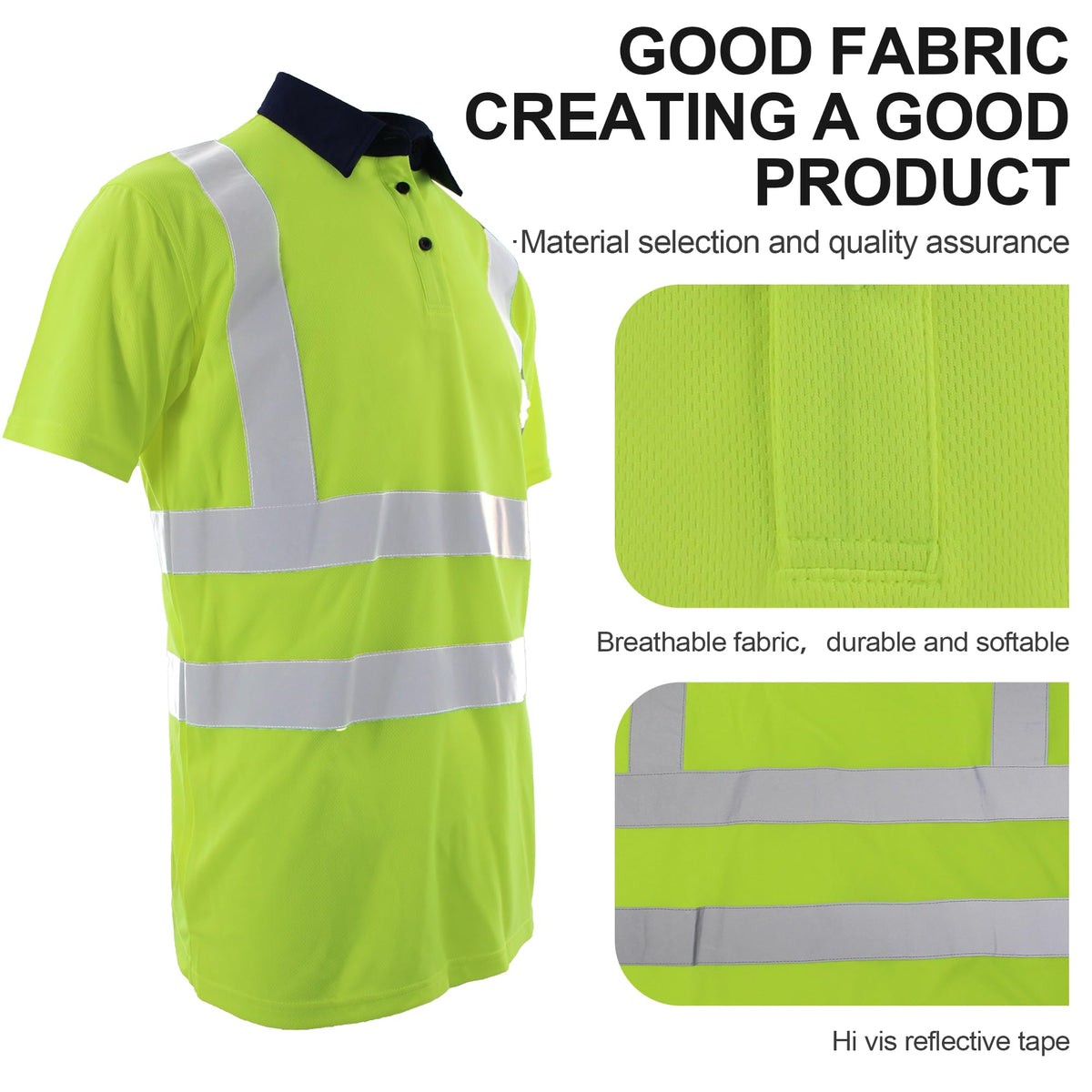 High Visibility T Shirt Reflective Stripes Short Sleeve Work Shirt for Construction Safety T Shirts XX-Large Fg-02s Green