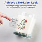 Avery® Glossy Clear Rectangle Scalloped Labels, Sure Feed® Technology, 2" x 3", 80 Glossy Clear Labels, Print-to-The-Edge, Laser/Inkjet Printable 80 labels