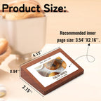LIANHELILAI Wood Label Holder 2 Pack for Tabletop Stand or Recline