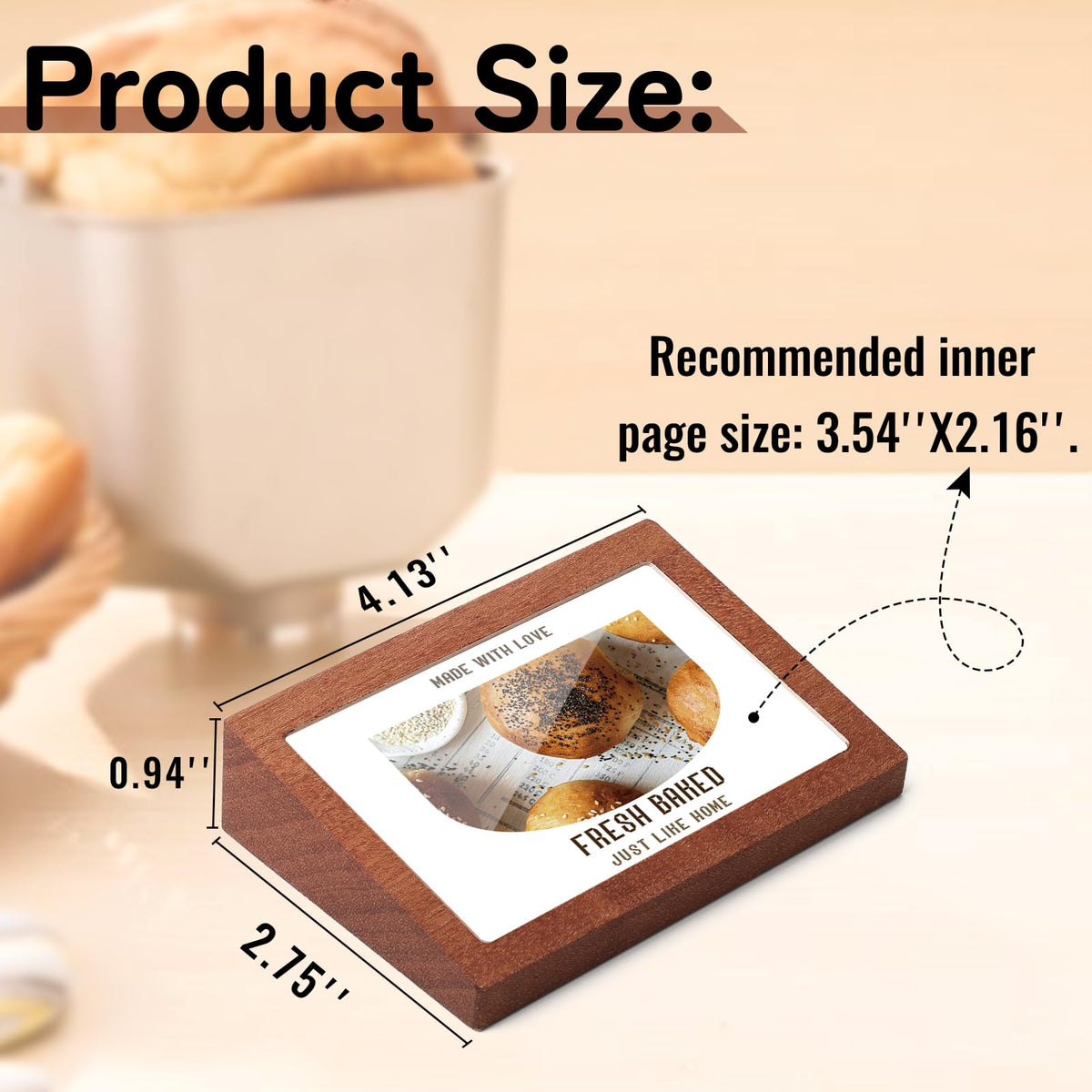 LIANHELILAI Wood Label Holder 2 Pack for Tabletop Stand or Recline