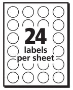 Avery Print/Write Self-Adhesive Removable Labels, 0.75 Inch Diameter, Red, 1008 per Pack (5466) 1,008 labels