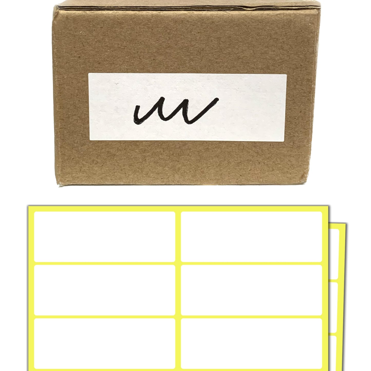 800 Pieces, 1" x 2.75" - Labels Stickers to Write On, Matte White 800 Pieces