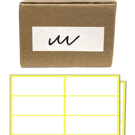 800 Pieces, 1" x 2.75" - Labels Stickers to Write On, Matte White 800 Pieces