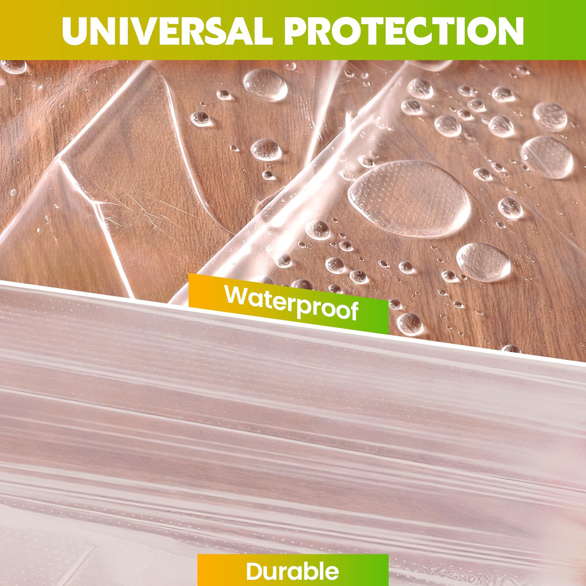 LLPT Tape and Drape 35.4”(Unfolded) x 66 Ft Each 2 Pack Pre-Taped Masking Film 0.31 Mil Painters Plastic Drop Cloth for Auto Wall Furniture Painting Protection (MFTG920) 35.4 Inch x 66 Ft