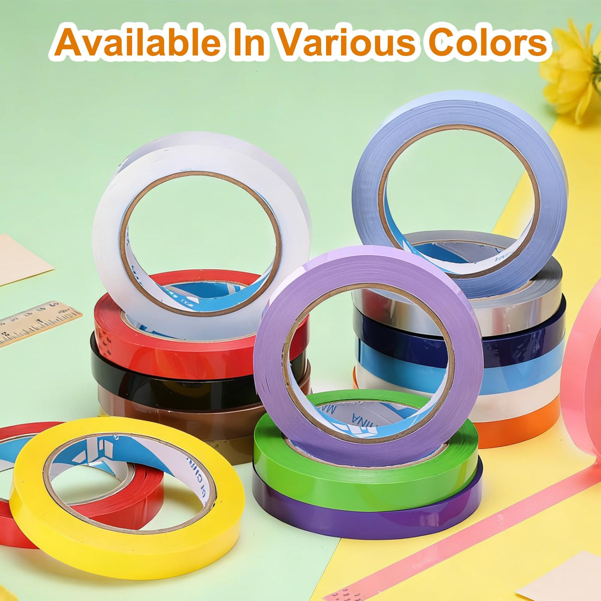 MECCANIXITY Poly Bag Sealing Tape, 1/2" x 100 Yard Plastic Bag Sealer Tape Packaging Sealing for Shops Packaging Food Vegetable Meat Cake Bread Freezer Ice, Light Green 1/2"