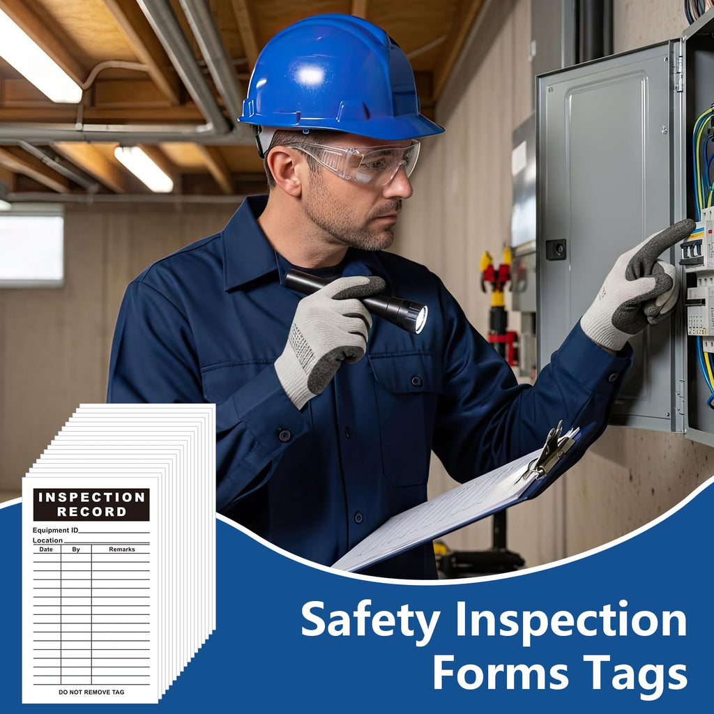 Dunzoom 500 Pack Inspection Record Labels, 5"x 3"