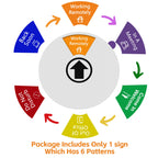 2 Pack Office Door Sign 6 Inch Rotating Privacy Sign 6 Status for Office Silver 2 Pack