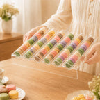 Macaron Stand, Clear Acrylic 6-Slot Macaron Tower Display Tray for Cookies