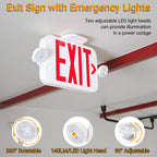 LIT-PaTH Exit Sign with Emergency Light, Battery Backup, 1 Pack 1-Pack