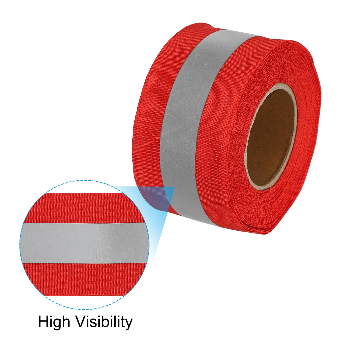 PATIKIL Reflective Tape Strip, 2" x 33 Ft High Visibility Reflective Tape Sew-on DIY Warning Safety Fabric Webbing for Clothing Raincoats, Red 2 Inch x 33 Feet