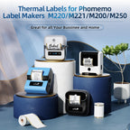 Phomemo Thermal Sticker Label Paper & Phomemo Thermal Labels for M220/M200/M221