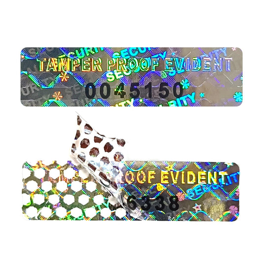680pcs Tamper evident Hologram Stickers Original Security Labels Warranty Void Seal Tamper Proof Sticker with Unique Serial Number 1x0.3inch relief-680pcs
