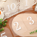 JarThenaAMCS 10pcs Arch 3D Pearl Wedding Table Numbers 1-10