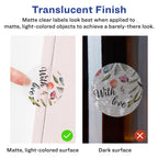 Avery® Matte Clear Round Labels, Sure Feed® Technology, 3" Diameter, 60 Matte Clear Labels, Print-to-The-Edge, Laser/Inkjet Printable 60 labels