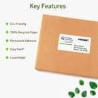 Avery® EcoFriendly Recycled Shipping Labels, 2" x 4", White, Permanent Adhesive, Laser & Inkjet Printers, 1,000 Total, Great for Shipping and Mailing, Product Merchandising, and More (48163) 1,000 labels 2" x 4"