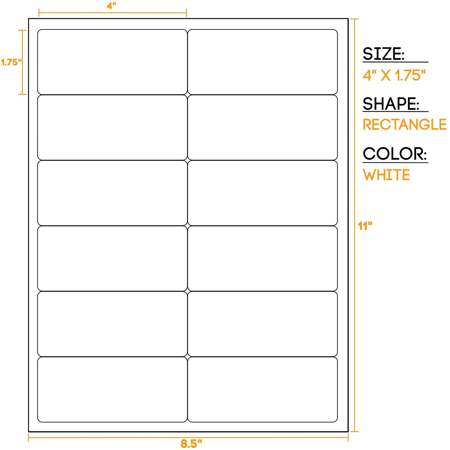 Waterproof Essential Oil Labels, 60 Rectangles, 4 x 1.75 Inches, Oil Proof, Highly Durable Blank Stickers