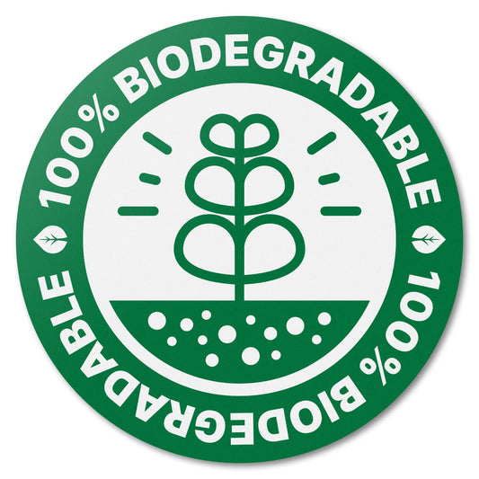 300 Labels - 2 inch, Circle Dot 100% Biodegradable Signage Labels for Products/Friendly Recycling Reminder Sticker/Composting Organic Label