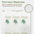 Avery® Printable Oval Hemp Labels, Sure Feed® Technology, 4-1/4" x 2-1/2", Off-White, Laser & Inkjet Compatible, 120 Total, Great for Product Branding, Packaging, and More 120 Labels