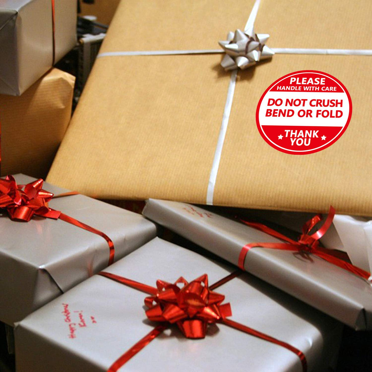 Do not Crush Bend or Fold Shipping Handling Stickers Labels,Shipping Warning Stickers for Package 2 Inch 500 Pcs Per Roll