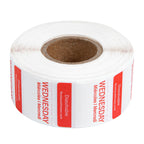 Restaurantware RW Smart 1 Inch x 1 Inch Food Rotation Labels 3500 Dissolvable Food Safety Labels - Premium Trilingual Paper Day Of The Week Labels For Food Storage Or Prep Weekly 7-Day