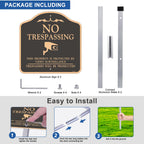 2 Pack Large No Trespassing Video Surveillance Sign