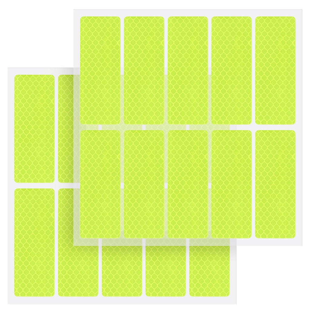 20 Pack Reflective Safety Tape Stickers Diamond Grade High Visibility Reflectors, Waterproof Reflective Stickers for Helmet, Bike Reflectors for Night Riding, Car, Mailbox, Trailer, Outdoor Use