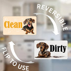 Dachshund Dishwasher Clean Dirty Magnet, Double-Sided