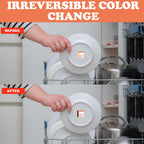 Relaxweex 24-pack dishwasher temperature test strips showing waterproof labels for 160°F heat testing on commercial and home dishwashers.