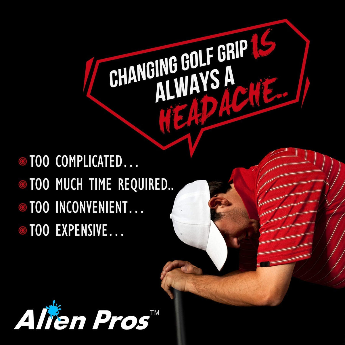 ALIEN PROS Golf Grip Wrapping Tapes - The Game-Changing Golf Club Grip Solution – Refresh Your Grip in Under a Minute (3-Pack Stars Gray) 3-Pack Stars Gray