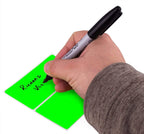ChromaLabel 2x4 inch fluorescent green permanent color-coding rectangle labels, 250 per roll, for organizing and marking items.