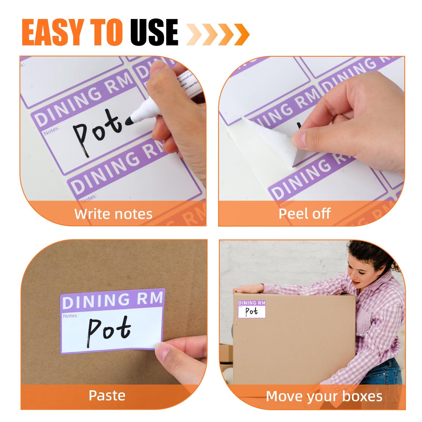 AZUREAL 540P Moving Labels, 10 Color Coded Moving Stickers Including Fragile, Heavy and Blank Labels, 2'' x 3'' Packing Labels for Moving Boxes, Moving Supplies, Wardrobe Boxes, Apartment Sticker