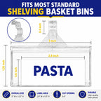 NuBliss Wire Shelf Label Holders, 1-1/4" x 3", Plastic, 50 Pack