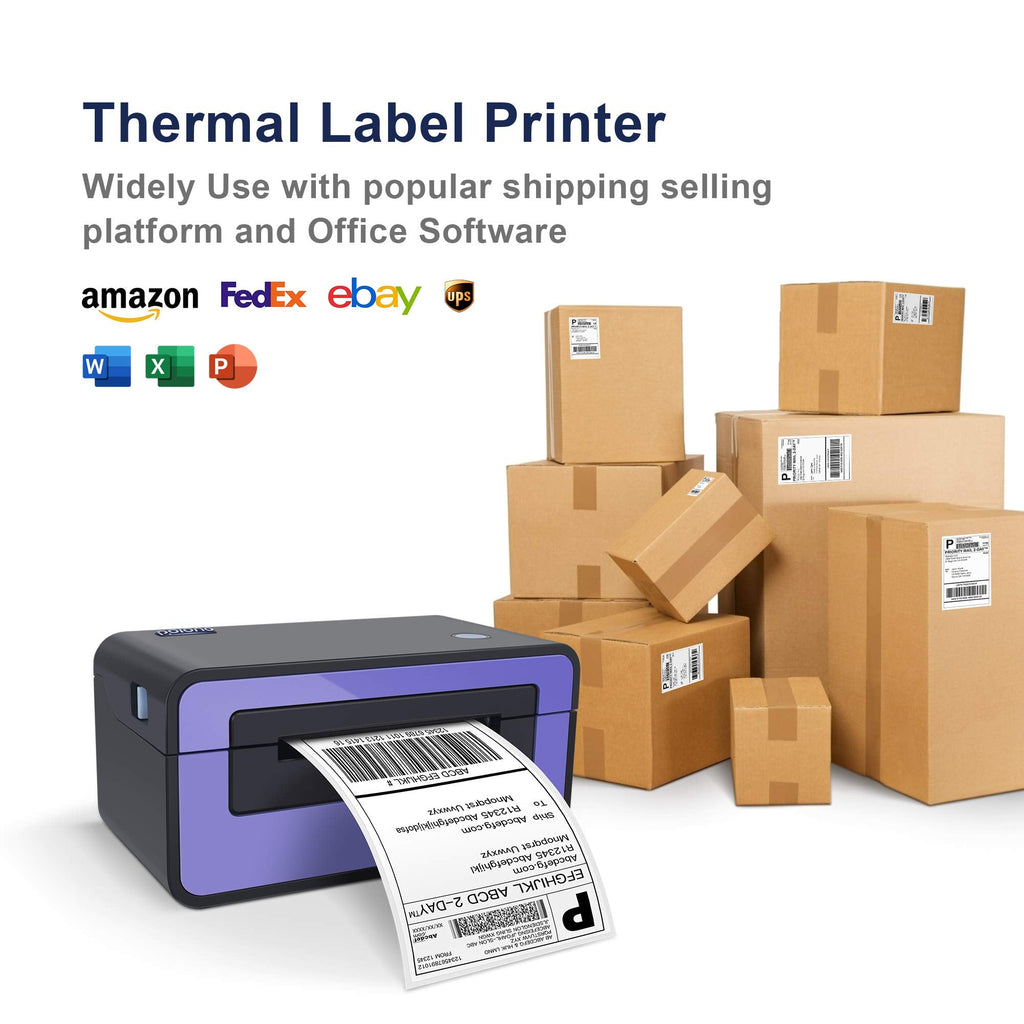 POLONO 4x6 Thermal Labels Fanfold, 500 Shipping Labels for Label Printer